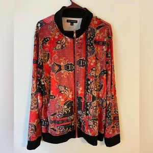 Velvet Long sleeve light weight jacket in size XL.